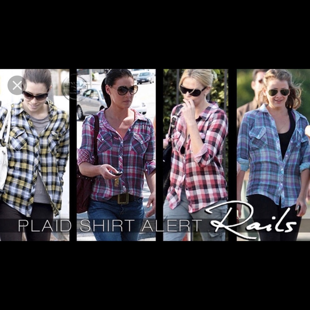 Rails Dana Plaid Button Down Red White Small $168 - image 8